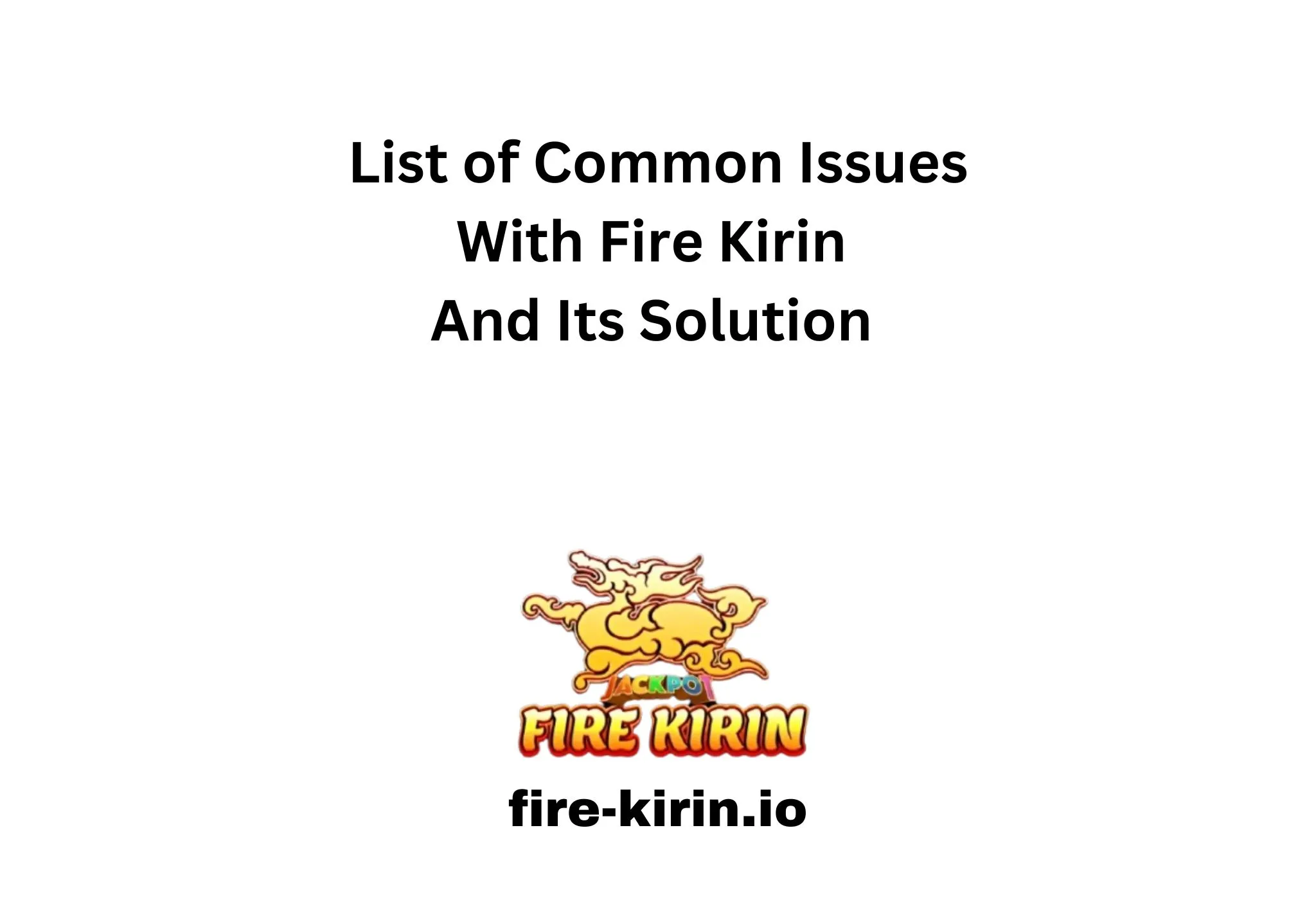 fire kirin not working