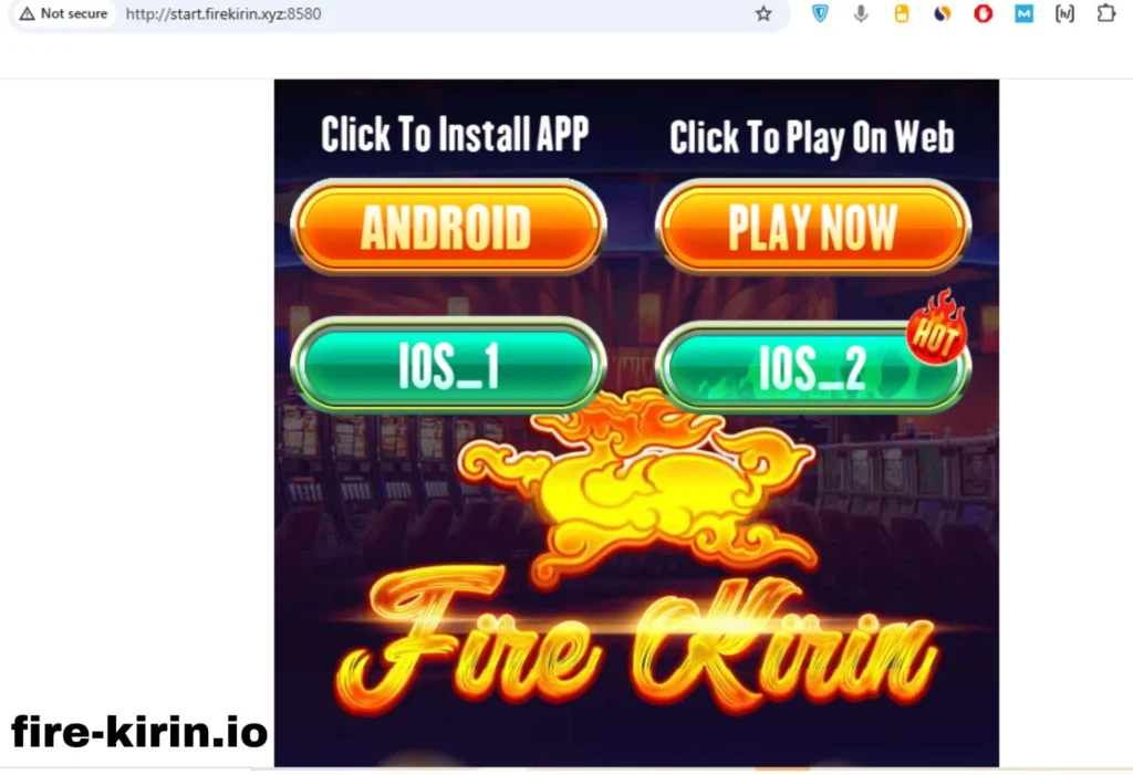 Playing Fire Kirin Online (Guide) 2 screenshot of page of official website of fire kirin named fire-kirin.xyz